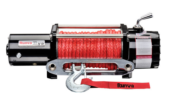 Runva 11XP 12V with Synthetic Rope (BLACK)