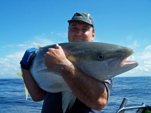 Nick Young, Autoland team member holding a big fish